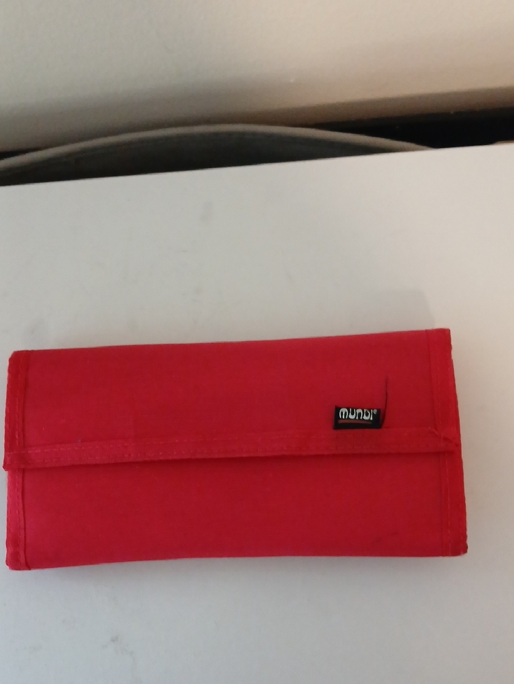 mundi Red Clutch Wristlet
